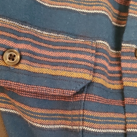 Goodfellow & Co Standard fit Flannel casual button down Blue Size S - Picture 3 of 10